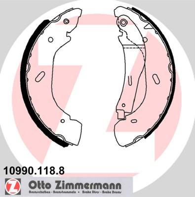 Zimmermann 10990.118.8 - Комплект спирачна челюст vvparts.bg