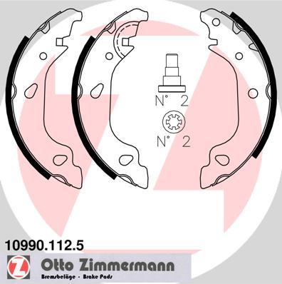 Zimmermann 10990.112.5 - Комплект спирачна челюст vvparts.bg