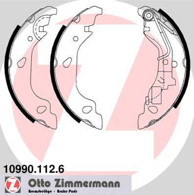 Zimmermann 10990.112.6 - Комплект спирачна челюст vvparts.bg