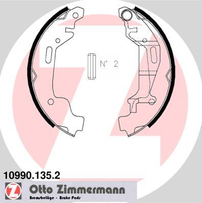 Zimmermann 10990.135.2 - Комплект спирачна челюст vvparts.bg