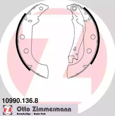 Zimmermann 10990.136.8 - Комплект спирачна челюст vvparts.bg