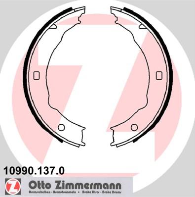 Zimmermann 10990.137.0 - Комплект спирачна челюст, ръчна спирачка vvparts.bg