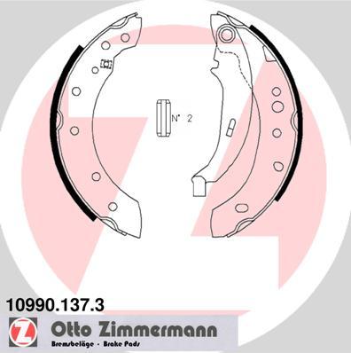 Zimmermann 10990.137.3 - Комплект спирачна челюст, ръчна спирачка vvparts.bg