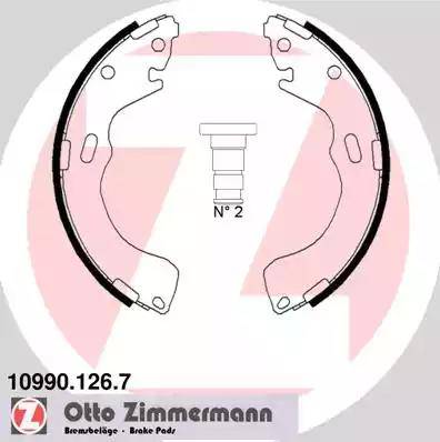 Zimmermann 10990.126.7 - Комплект спирачна челюст vvparts.bg
