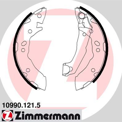 Zimmermann 10990.121.5 - Комплект спирачна челюст vvparts.bg