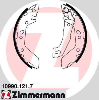 Zimmermann 10990.121.7 - Комплект спирачна челюст vvparts.bg