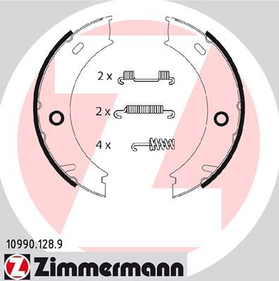 Zimmermann 10990.128.9 - Комплект спирачна челюст, ръчна спирачка vvparts.bg