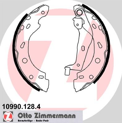 Zimmermann 10990.128.4 - Комплект спирачна челюст vvparts.bg