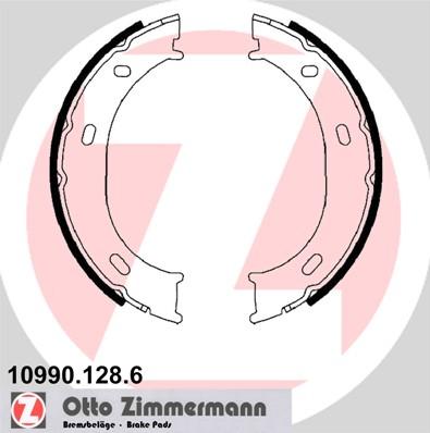Zimmermann 10990.128.6 - Комплект спирачна челюст, ръчна спирачка vvparts.bg