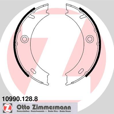 Zimmermann 10990.128.8 - Комплект спирачна челюст, ръчна спирачка vvparts.bg