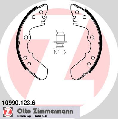 Zimmermann 10990.123.6 - Комплект спирачна челюст vvparts.bg