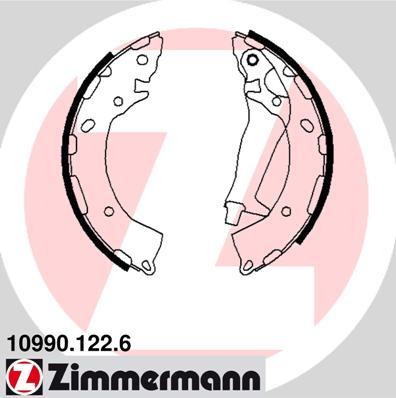 Zimmermann 10990.122.6 - Комплект спирачна челюст vvparts.bg