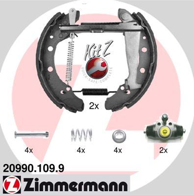 Zimmermann 20990.109.9 - Комплект спирачна челюст vvparts.bg