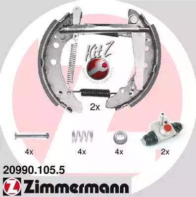 Zimmermann 20990.105.5 - Комплект спирачна челюст vvparts.bg