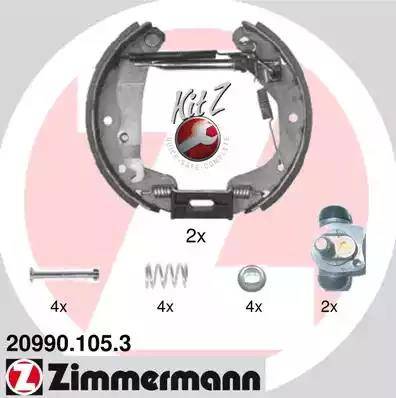 Zimmermann 20990.105.3 - Комплект спирачна челюст vvparts.bg