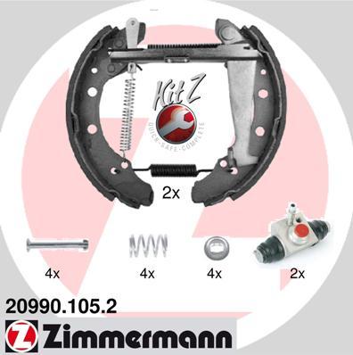 Zimmermann 20990.105.2 - Комплект спирачна челюст vvparts.bg