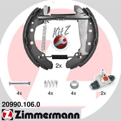 Zimmermann 20990.106.0 - Комплект спирачна челюст vvparts.bg