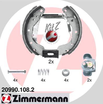 Zimmermann 20990.108.2 - Комплект спирачна челюст vvparts.bg