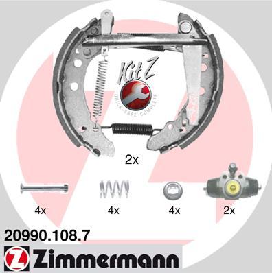 Zimmermann 20990.108.7 - Комплект спирачна челюст vvparts.bg
