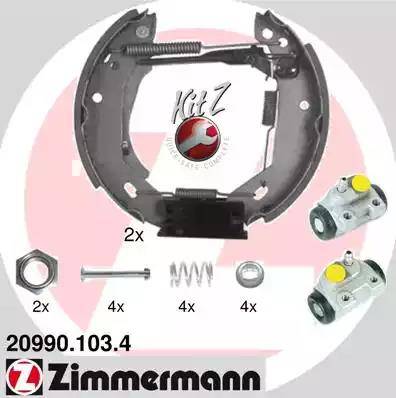 Zimmermann 20990.103.4 - Комплект спирачна челюст vvparts.bg