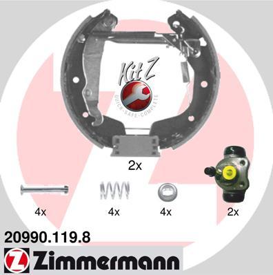 Zimmermann 20990.119.8 - Комплект спирачна челюст vvparts.bg