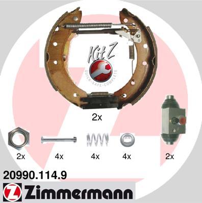 Zimmermann 20990.114.9 - Комплект спирачна челюст vvparts.bg
