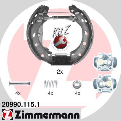 Zimmermann 20990.115.1 - Комплект спирачна челюст vvparts.bg