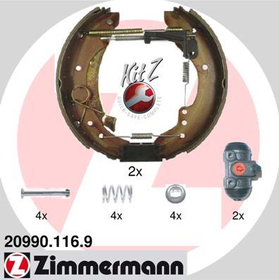 Zimmermann 20990.116.9 - Комплект спирачна челюст vvparts.bg
