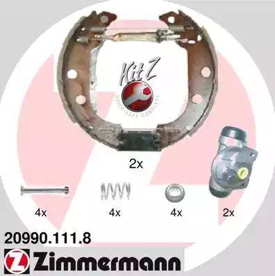 Zimmermann 20990.111.8 - Комплект спирачна челюст vvparts.bg