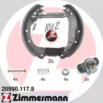 Zimmermann 20990.117.9 - Комплект спирачна челюст vvparts.bg