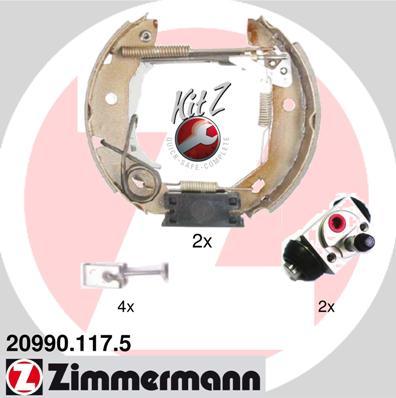 Zimmermann 20990.117.5 - Комплект спирачна челюст vvparts.bg