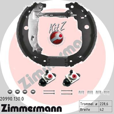 Zimmermann 20990.130.0 - Комплект спирачна челюст vvparts.bg