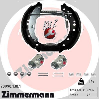 Zimmermann 20990.130.1 - Комплект спирачна челюст vvparts.bg