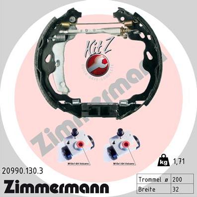Zimmermann 20990.130.3 - Комплект спирачна челюст vvparts.bg