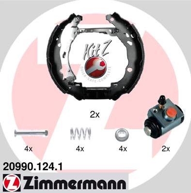 Zimmermann 20990.124.1 - Комплект спирачна челюст vvparts.bg