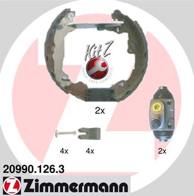 Zimmermann 20990.126.3 - Комплект спирачна челюст vvparts.bg