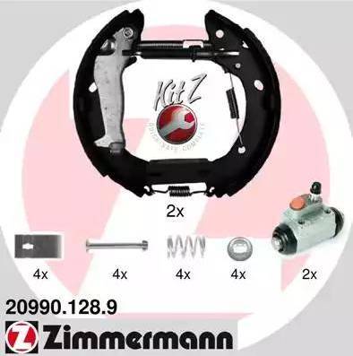 Zimmermann 20990.128.9 - Комплект спирачна челюст vvparts.bg