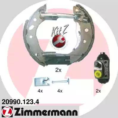 Zimmermann 20990.123.4 - Комплект спирачна челюст vvparts.bg