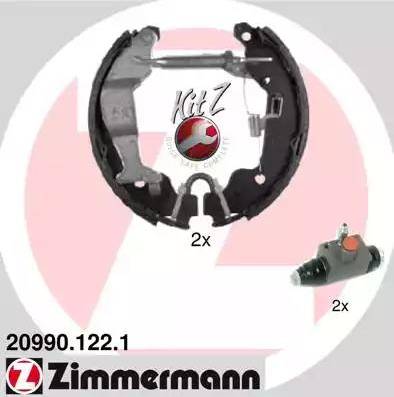 Zimmermann 20990.122.1 - Комплект спирачна челюст vvparts.bg