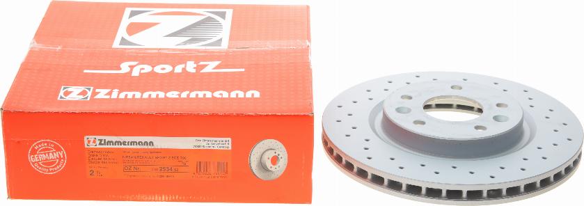 Zimmermann 200.2534.52 - Спирачен диск vvparts.bg