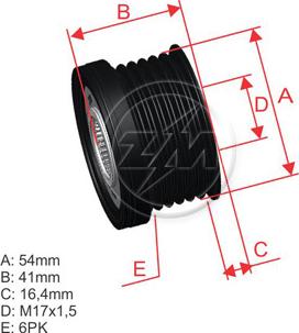 ZM ZM 96.005.17 - Ремъчна шайба, генератор vvparts.bg