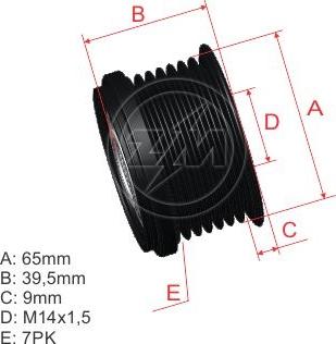 ZM ZM 96.005.35 - Ремъчна шайба, генератор vvparts.bg