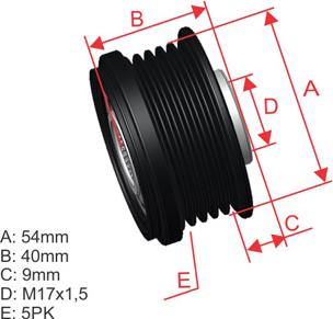 ZM ZM 96.005.29 - Ремъчна шайба, генератор vvparts.bg