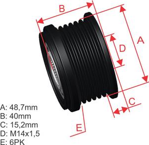 ZM ZM 96.005.24 - Ремъчна шайба, генератор vvparts.bg