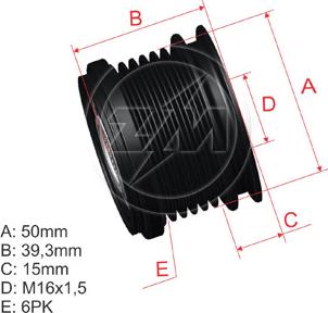 ZM ZM 96.000.41 - Ремъчна шайба, генератор vvparts.bg