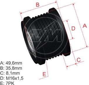 ZM ZM 96.000.42 - Ремъчна шайба, генератор vvparts.bg