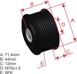 ZM ZM 96.000.64 - Ремъчна шайба, генератор vvparts.bg