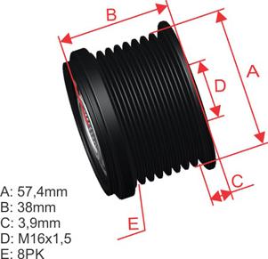 ZM ZM 96.000.65 - Ремъчна шайба, генератор vvparts.bg