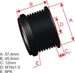 ZM ZM 96.000.66 - Ремъчна шайба, генератор vvparts.bg