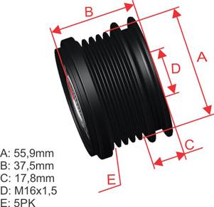 ZM ZM 96.000.68 - Ремъчна шайба, генератор vvparts.bg